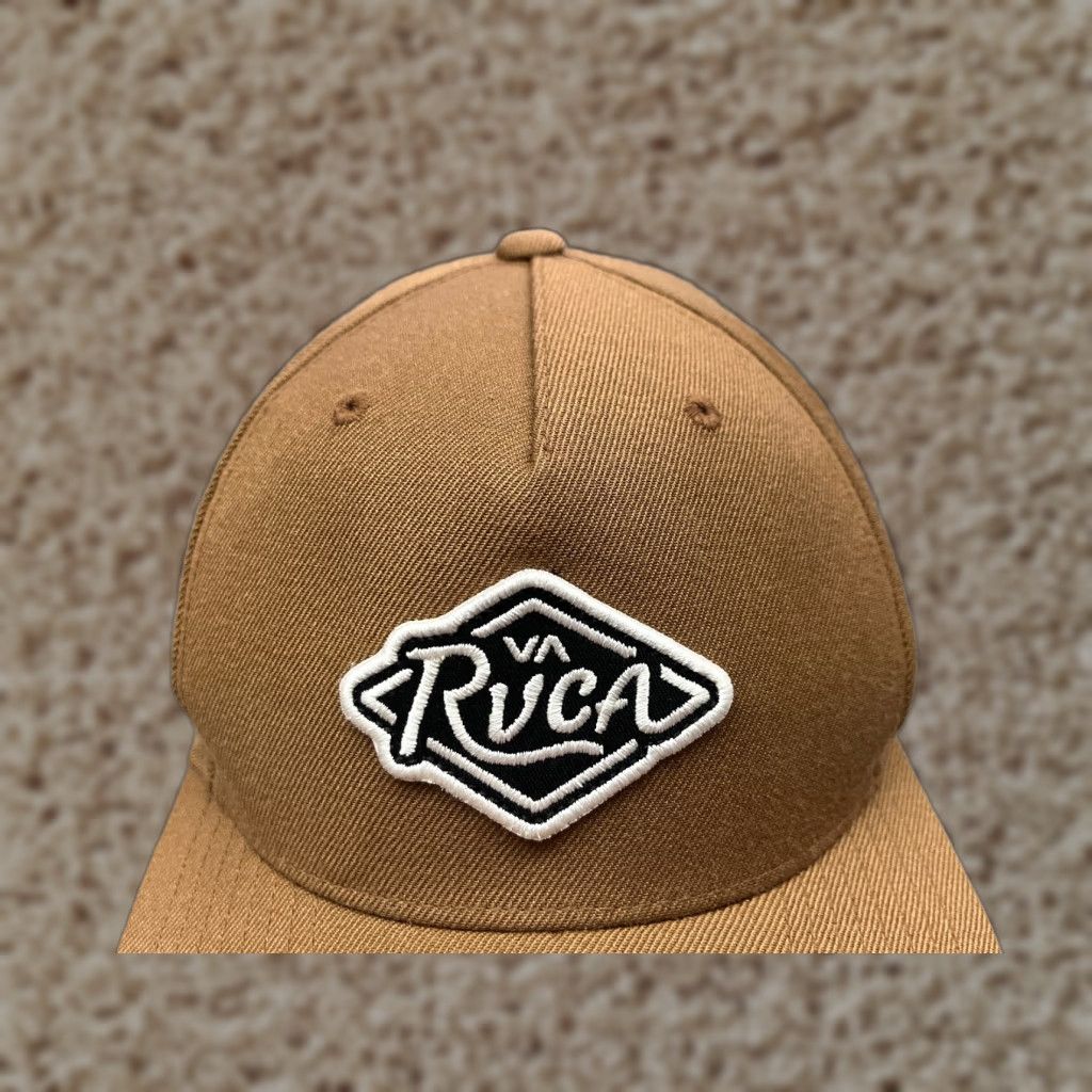 RVCA RVCA Hat Cap Snap Back Adult One Size Brown Embroidered Acrylic Wool Blend Twill Skate Beach Outdoor Men Size ONE SIZE - 1 Thumbnail