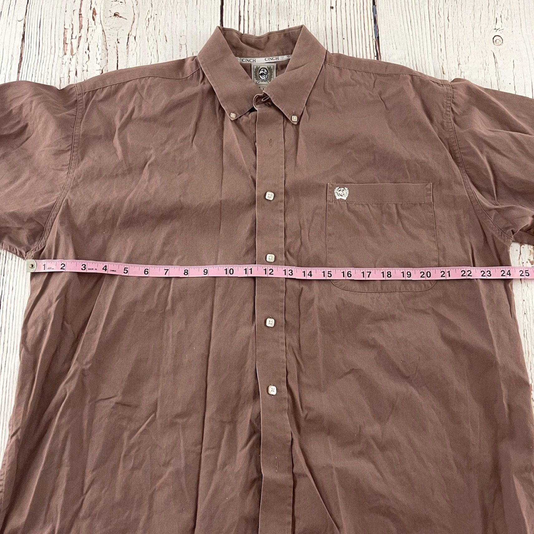 Vintage Cinch Long Sleeve Button Front Shirt Men Large Solid Mauve Pink Button-Up Shirt Mens Large Cinch Long Sleeve Button Front Shirt Solid Mauve Pink Size US L / EU 52-54 / 3 - 5 Thumbnail