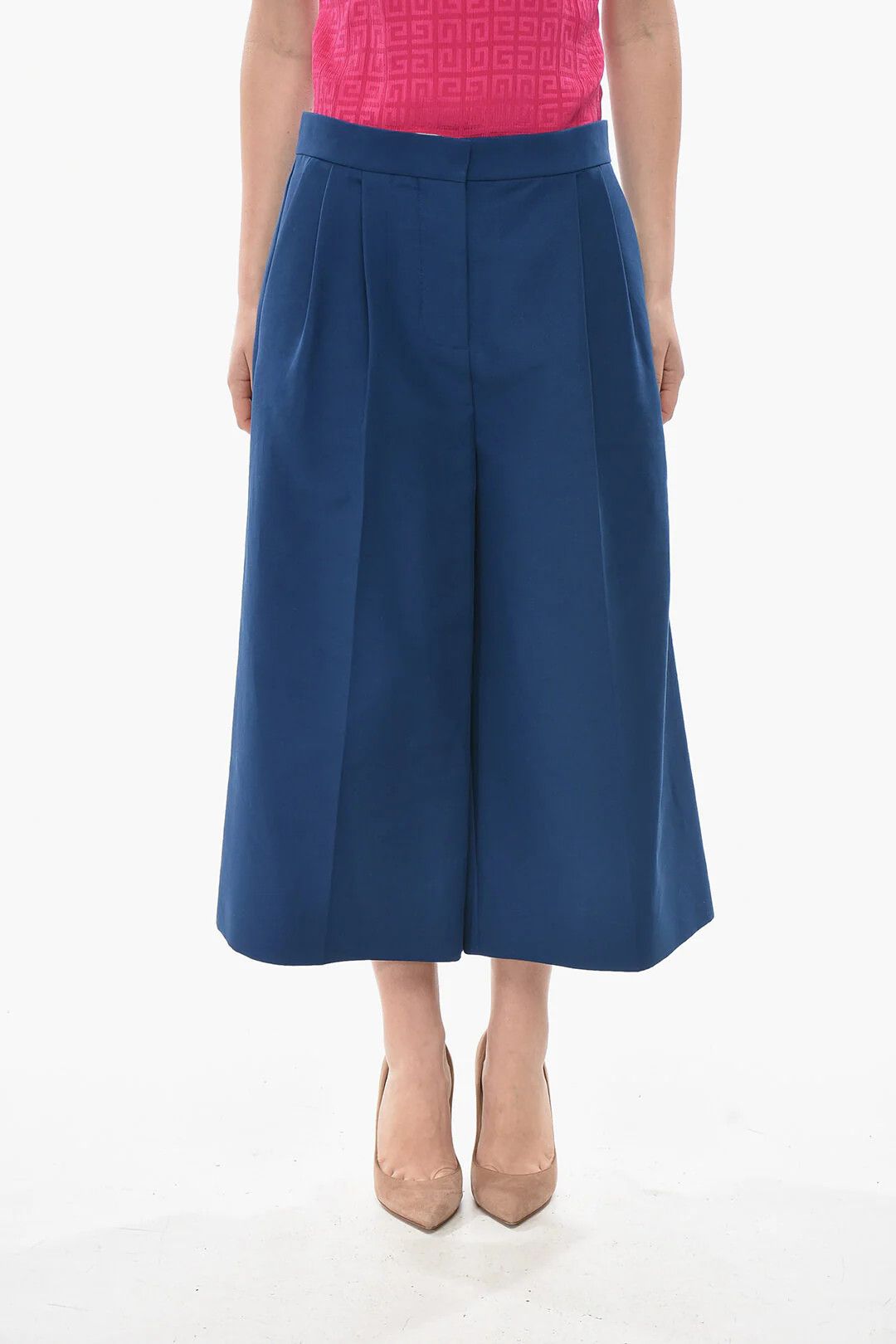 Marni og1mm0326 Cotton Gaucho Pant in Blue Size 30" / US 8 / IT 44 - 1 Thumbnail