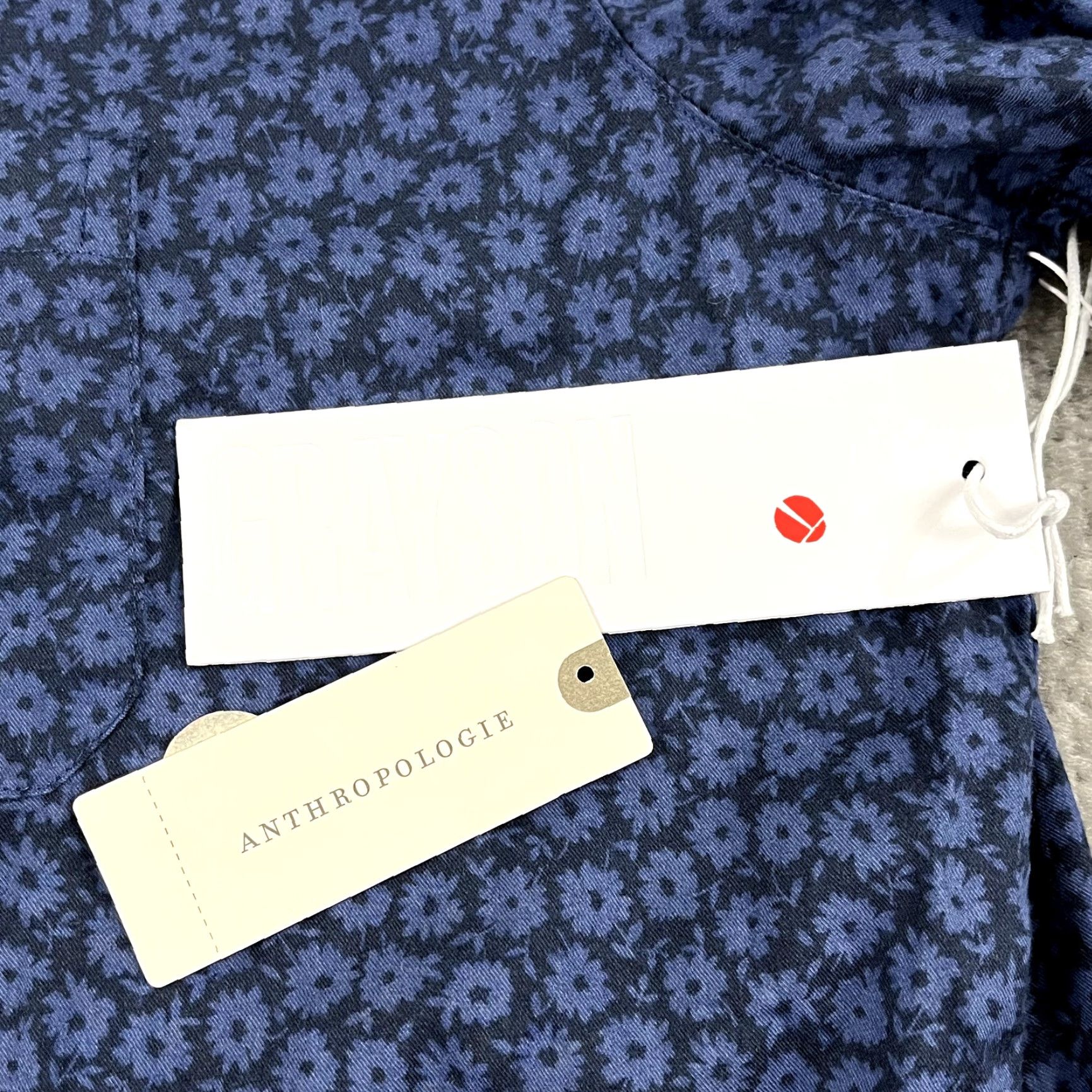 Vintage Grayson Floral Button-Up Blouse Womens XL Blue Long Sleeve Casual Workwear Size XL / US 12-14 / IT 48-50 - 3 Thumbnail