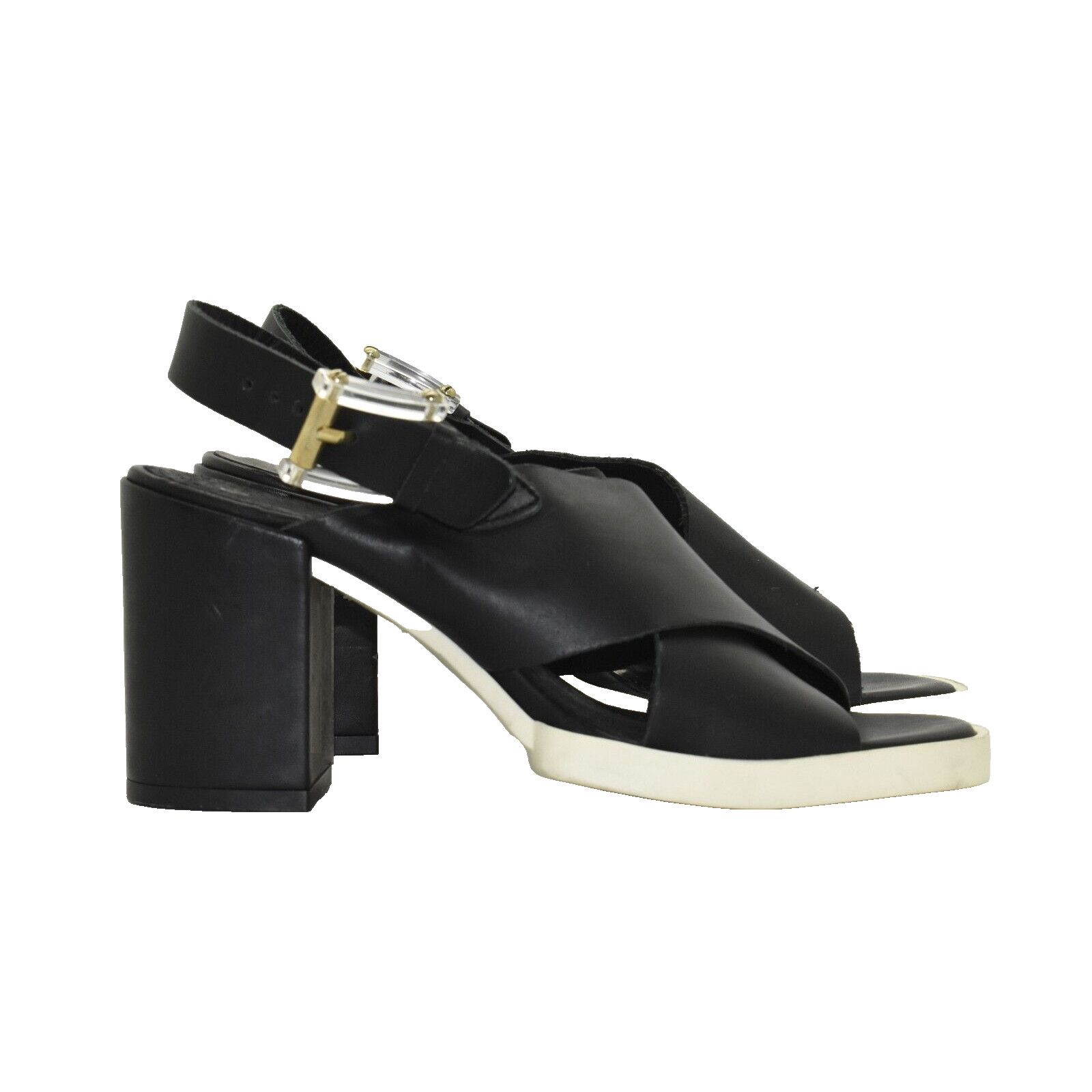 Miista MIISTA Delilah Criss Cross Leather Block Heel Sandal Shoe 35 Size US 5 / IT 35 - 3 Thumbnail