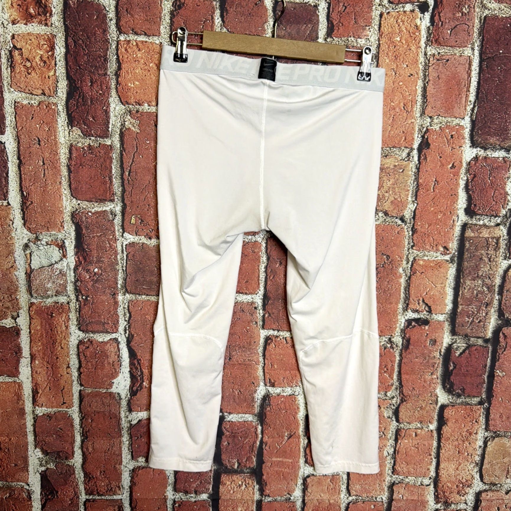 Nike Nike Pro Dri Fit Compression Pants Mens XL White Base Layer Leggings Leggings Size US 36 / EU 52 - 3 Thumbnail