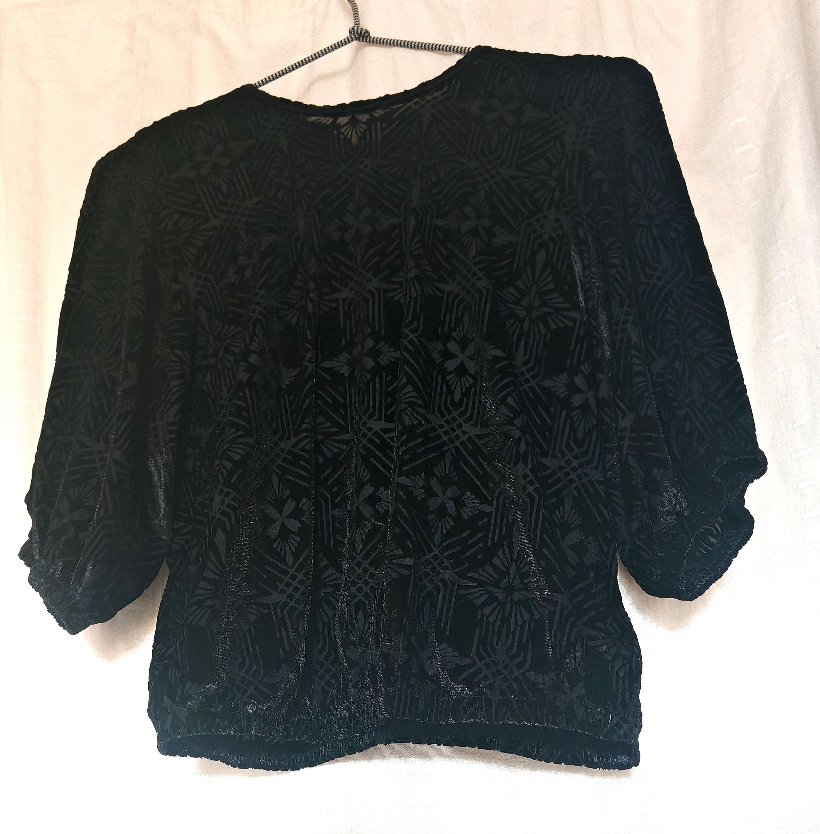Cotton Club × Designer × Vintage Rare Vintage Cotton Club Embossed Velvet Top sz S Y2K Size S / US 4 / IT 40 - 6 Thumbnail