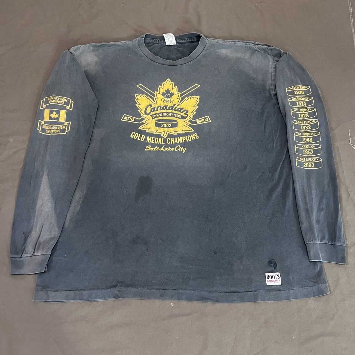 NHL Vintage 2002 Roots Champion Hockey Teams Tee Faded Thrashed Size US XL / EU 56 / 4 - 2 Thumbnail