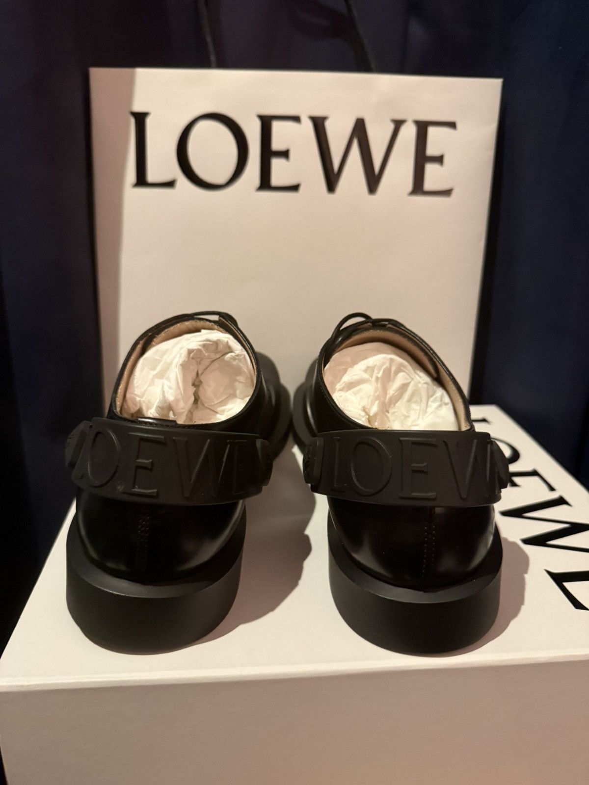 Loewe Loewe Black Campo Derby Shoes Size US 9 / EU 42 - 2 Thumbnail