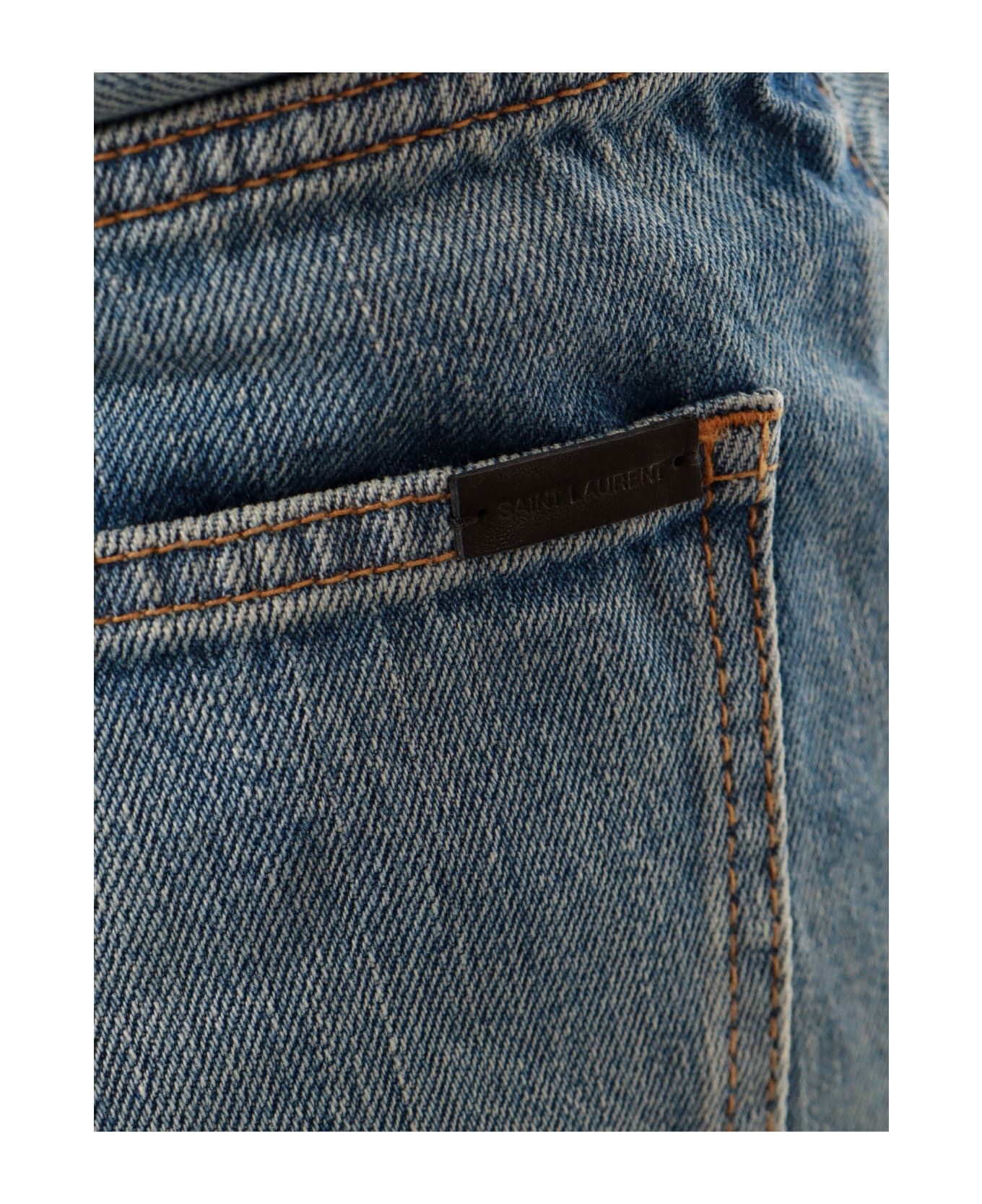 Saint Laurent Paris o1y0126 Denim Pant in Blue Size 29" - 3 Thumbnail