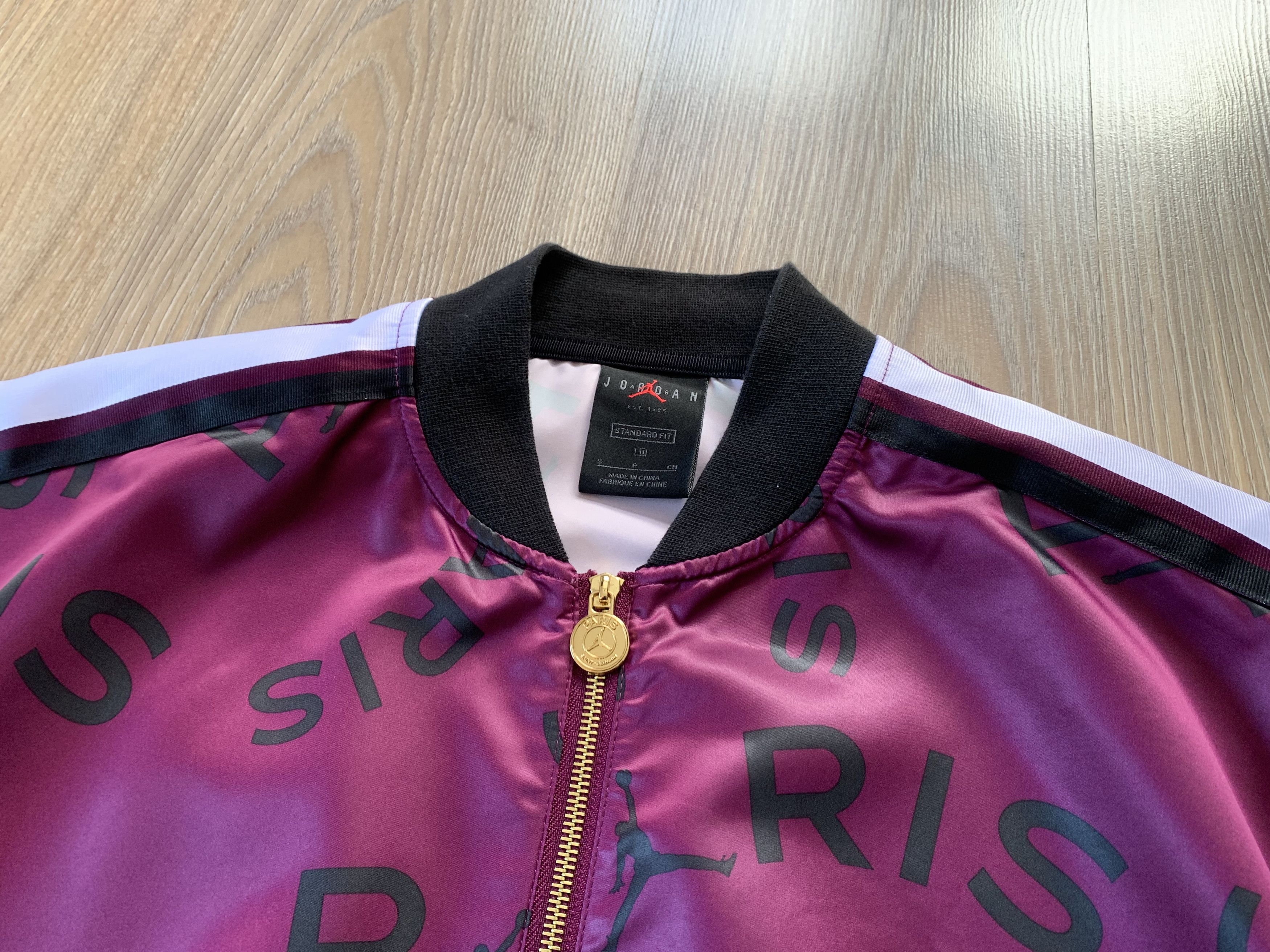 Jordan Brand Nike Air Jordan Paris Saint-Germain Women's Burgundy Jacket Size S / US 4 / IT 40 - 5 Thumbnail