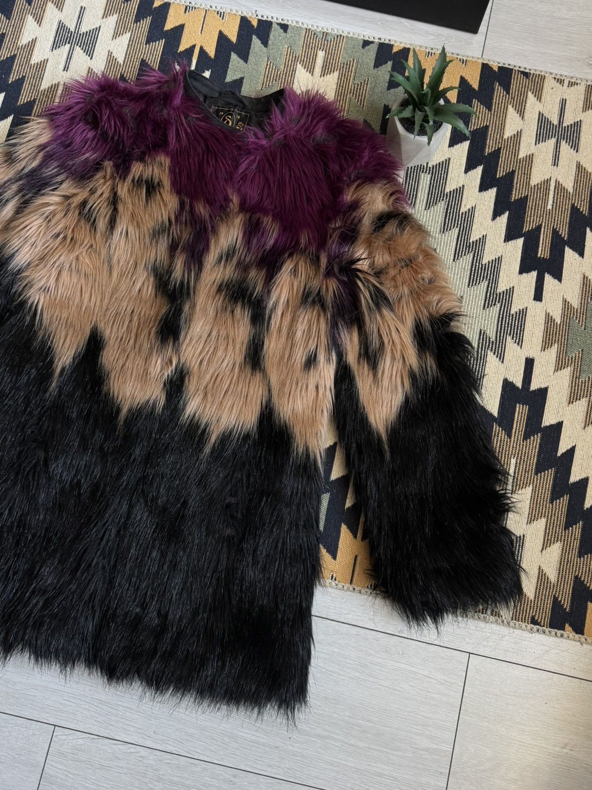 Diesel Vintage Diesel Faux Fur Women’s Overcoat Size XS / US 0-2 / IT 36-38 - 3 Thumbnail