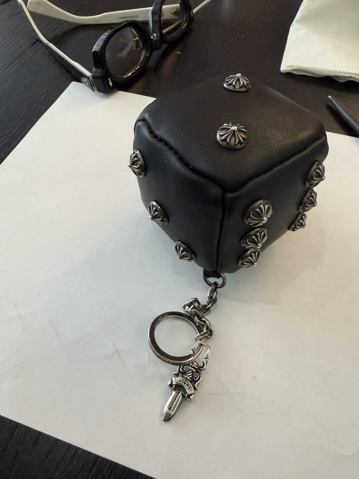 Chrome Hearts Chrome Hearts LEATHER STUD DICE KEY CHAIN new Size ONE SIZE - 5 Thumbnail