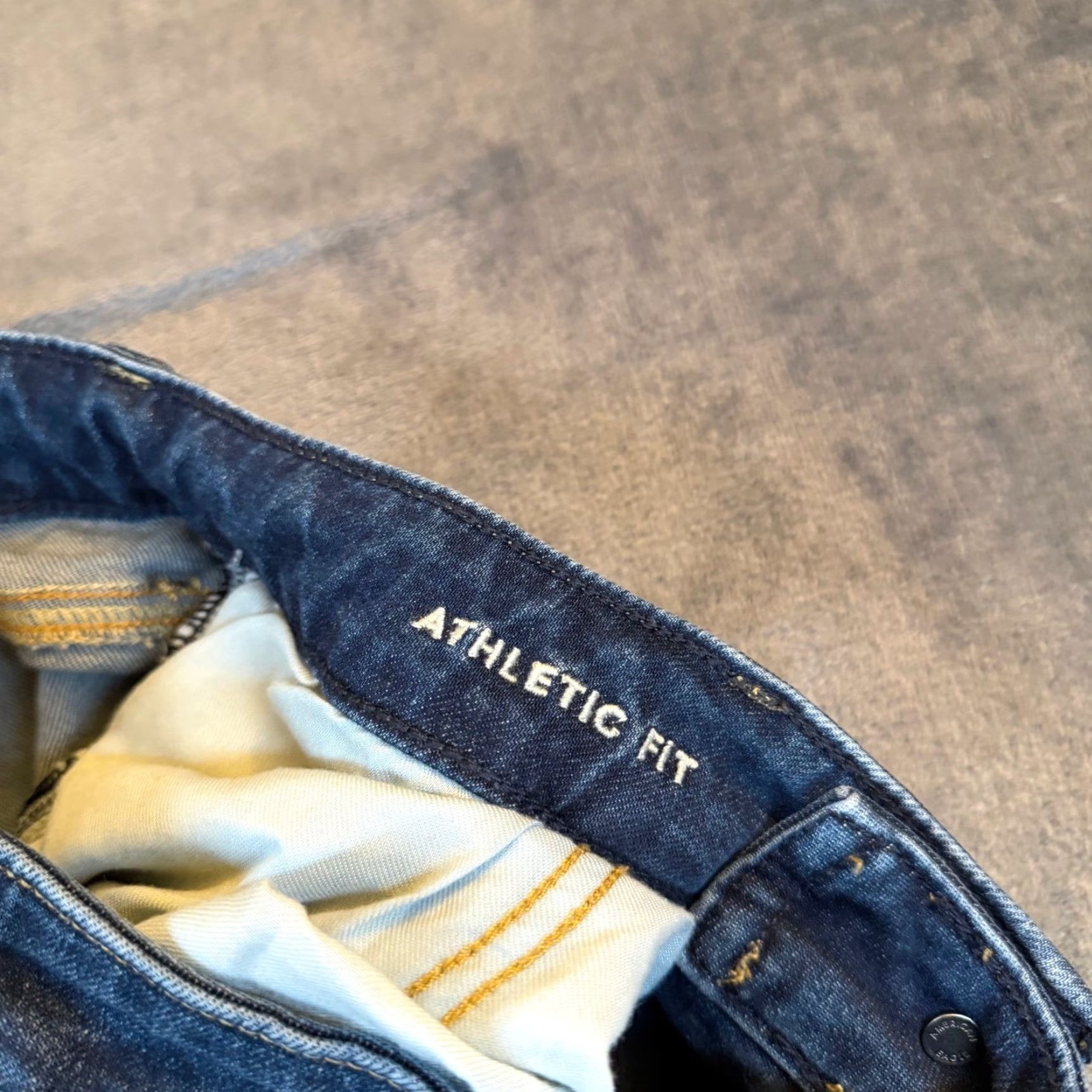 Vintage American Eagle Jeans Athletic Fit Airflex+ 30x32 Denim Blue Stretch 5-Pocket Mens Jeans Size US 30 / EU 46 - 3 Thumbnail