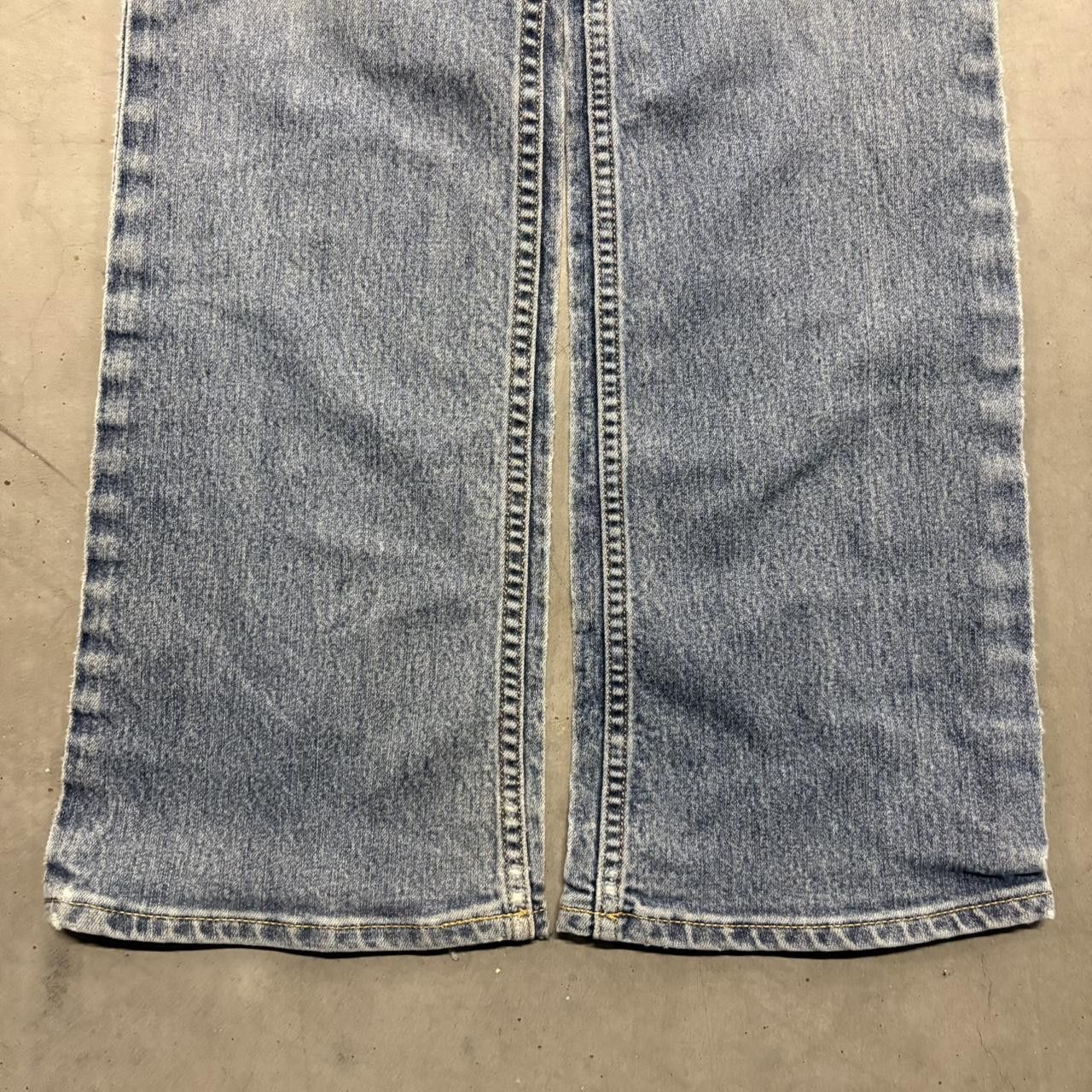 Vintage Crazy Vintage Y2K/2000s Flared Distressed Bootcut Medium Blue Wash Denim Jeans! Size US 32 / EU 48 - 3 Thumbnail