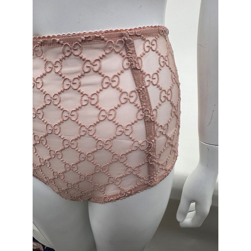 Gucci Gucci Blush Pink GG Logo Lace Lingerie Set Size S Size ONE SIZE - 5 Thumbnail
