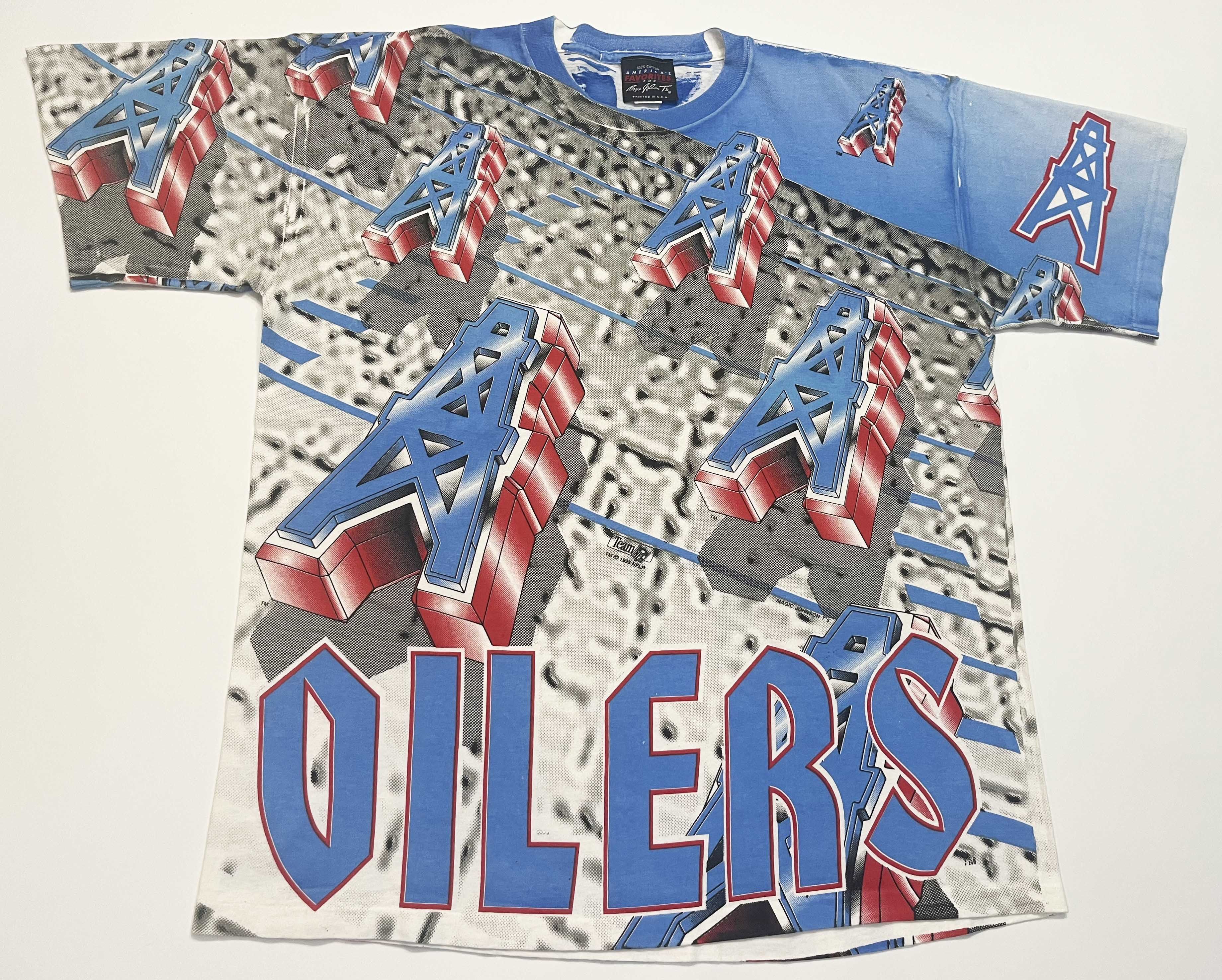 Vintage Vintage Magic Johnson NFL Houston Oilers AOP T-Shirt Size US XL / EU 56 / 4 - 1 Thumbnail