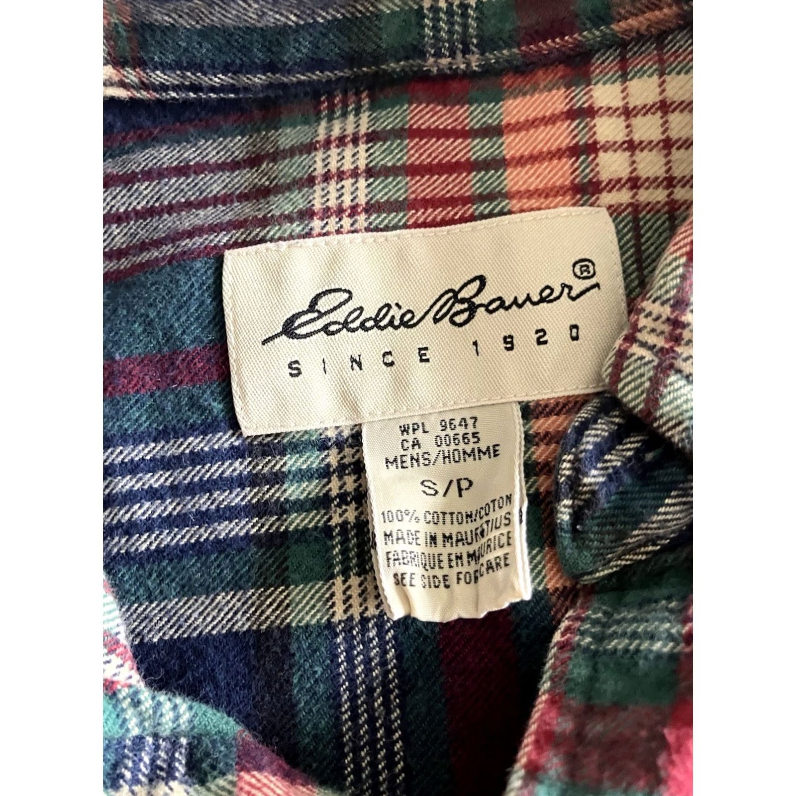 Eddie Bauer VINTAGE Eddie Bauer Men's S Long Sleeve Button-Up Cotton Flannel Shirt Green Plaid Size US S / EU 44-46 / 1 - 2 Thumbnail