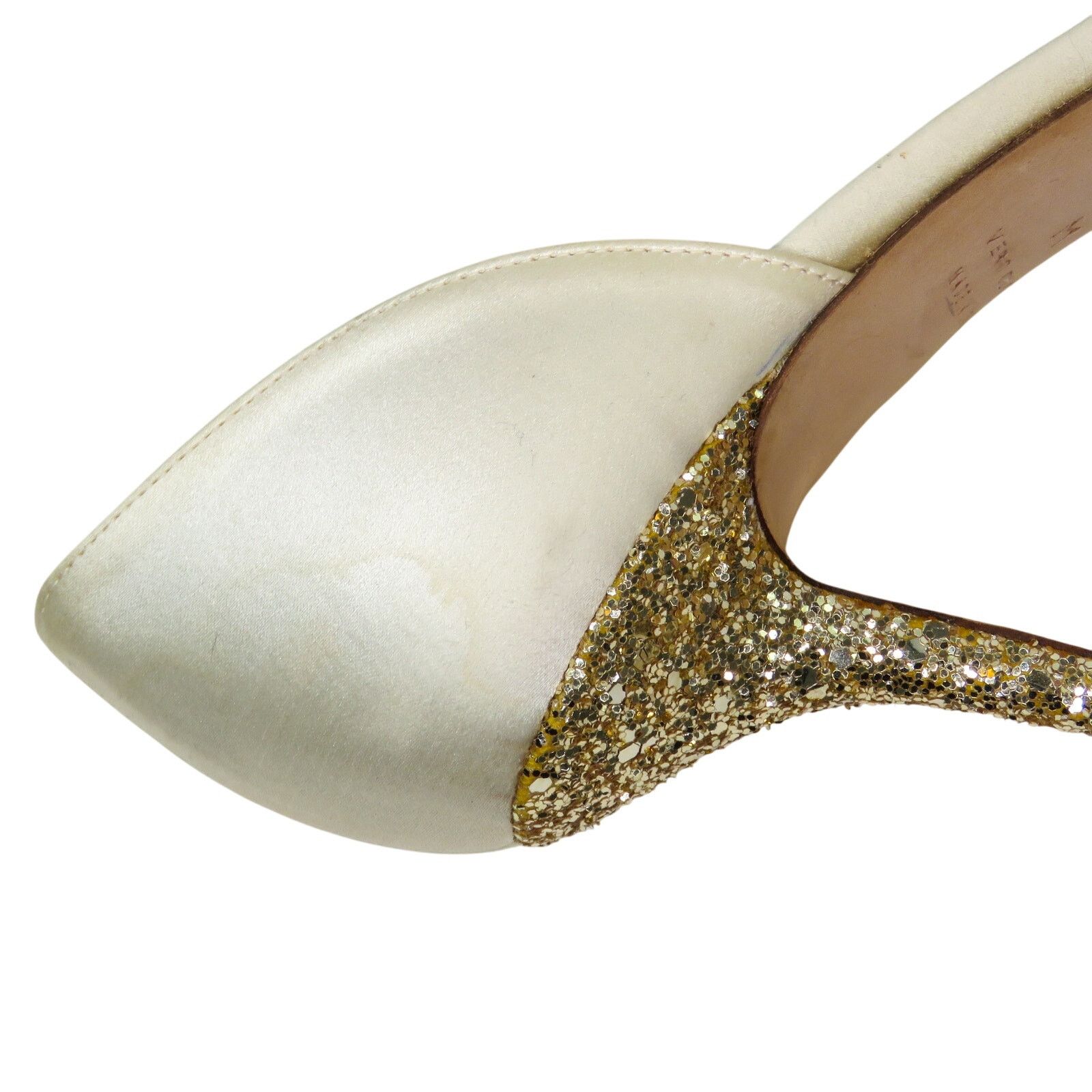 Kate Spade Kate Spade Sala D'Orsay Pump Heels Ivory Satin Glitter 7 Size US 7 / IT 37 - 10 Thumbnail