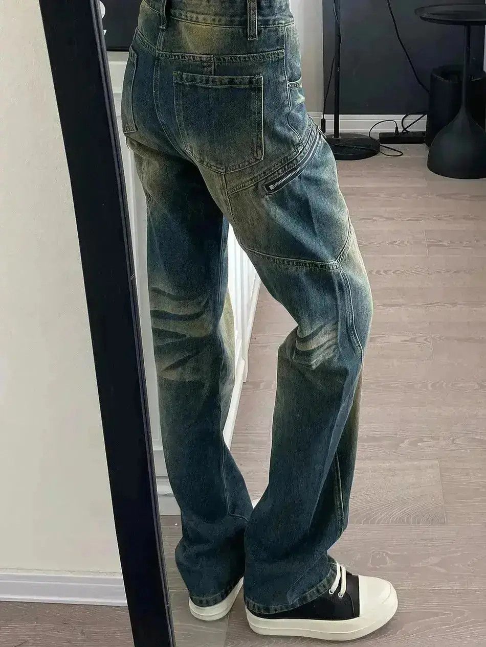 Japanese Brand Hip Hop Loose Multi Pocket Jeans Size US 32 / EU 48 - 2 Thumbnail