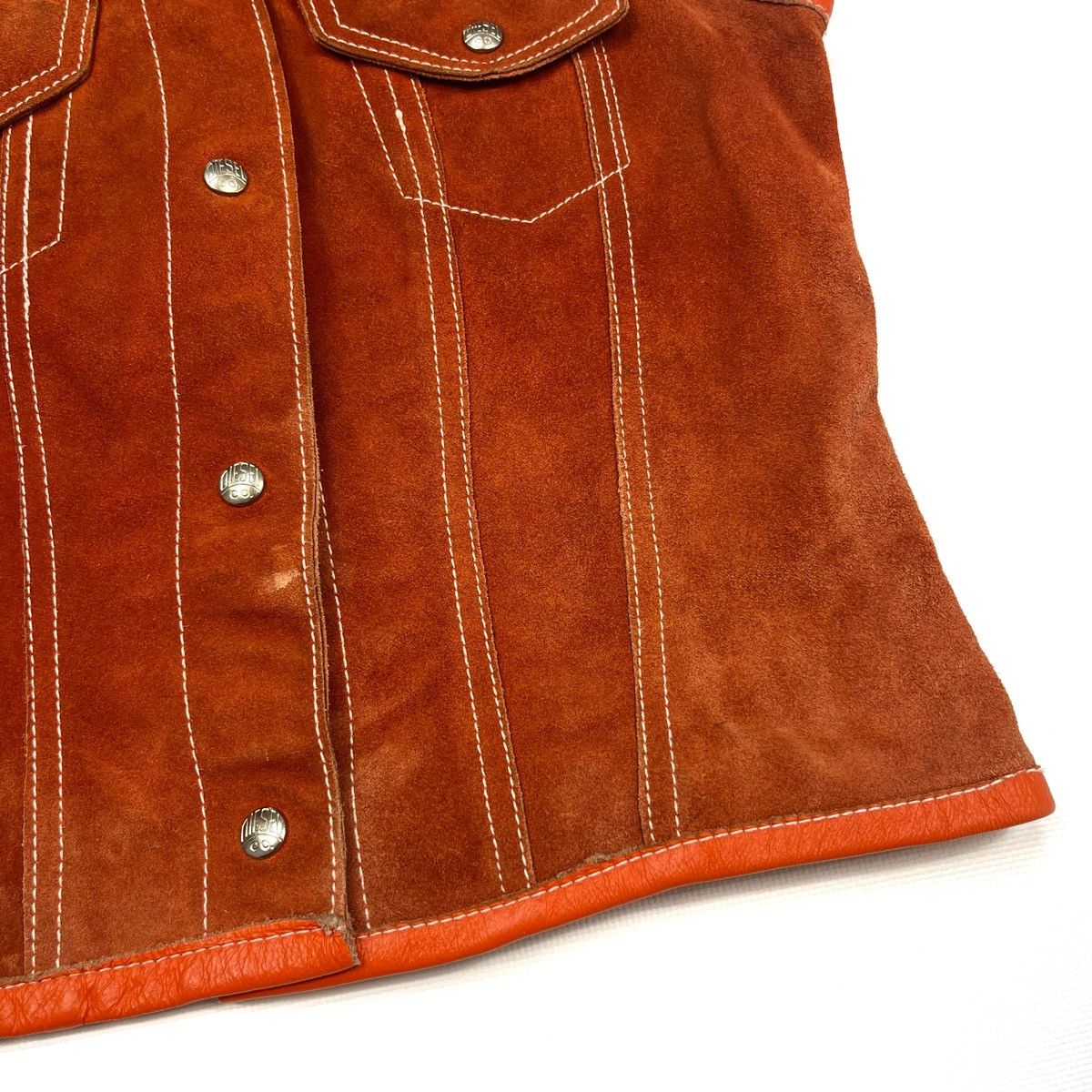 Diesel Vintage DIESEL Leather Vest 90s Suede Cowhide Waistcoat Size S / US 4 / IT 40 - 6 Thumbnail