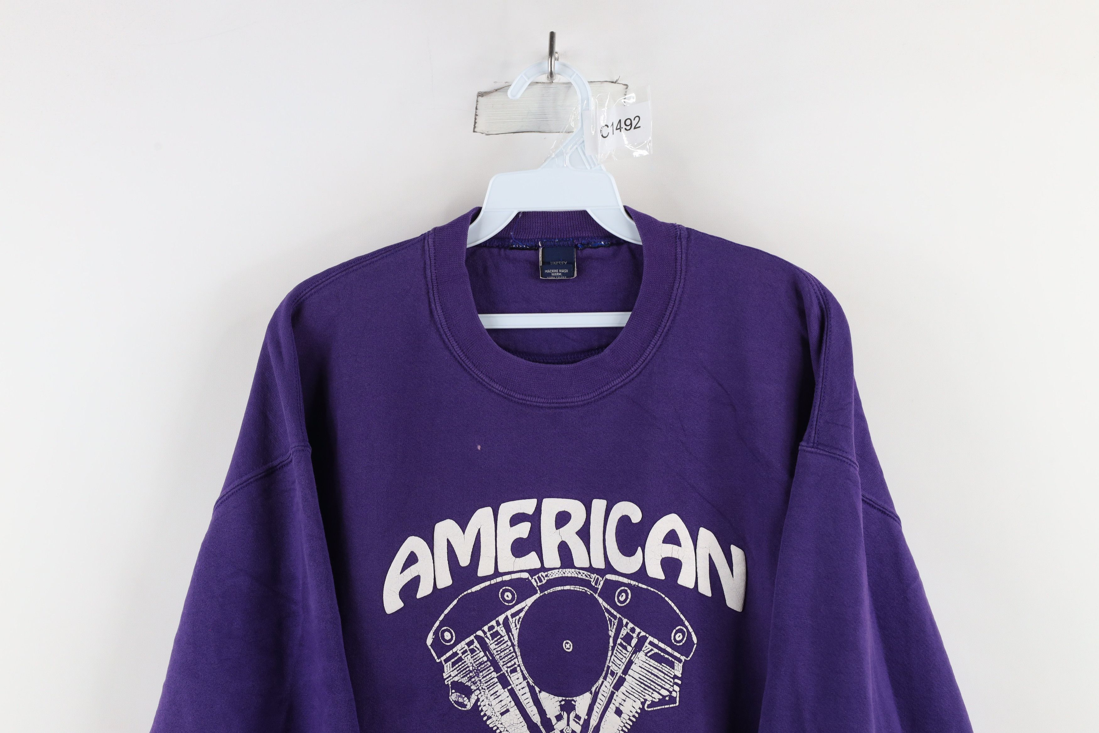 Vintage Vintage 90s Streetwear American Motorcycle Sweatshirt USA Size US M / EU 48-50 / 2 - 2 Thumbnail