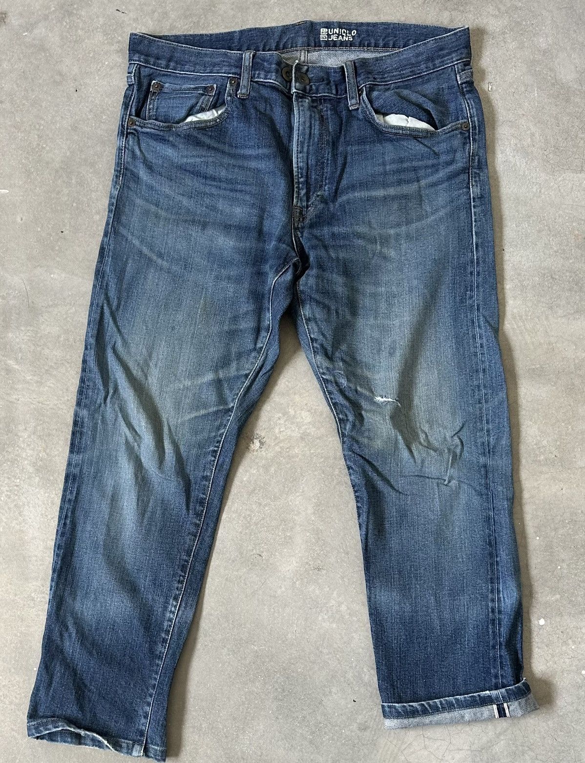 Japanese Brand VINTAGE UNIQLO JAPAN SELVEDGE DENIM PANT Size US 36 / EU 52 - 1 Thumbnail