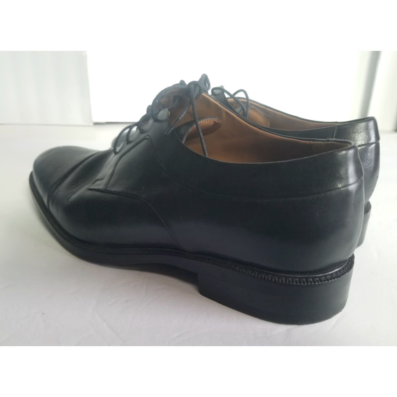 Cole Haan Cole Haan Warren Cap Toe Oxford Mens Size 11 W Black Leather Lace Up Dress Shoes Size ONE SIZE - 4 Thumbnail