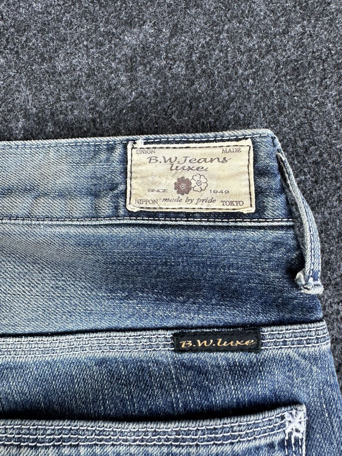 Beauty Beast Vintage Blue Way Nice Faded Washed Denim D269 Size US 32 / EU 48 - 7 Thumbnail