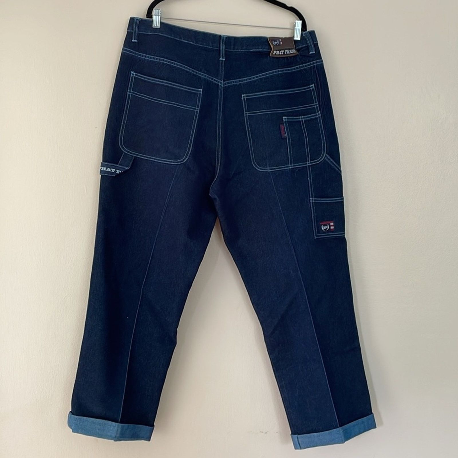 Phat Farm Y2K Phat Farm Baggy Cuffed Carpenter Jeans Dark Wash MENS 40 Size US 40 / EU 56 - 2 Thumbnail