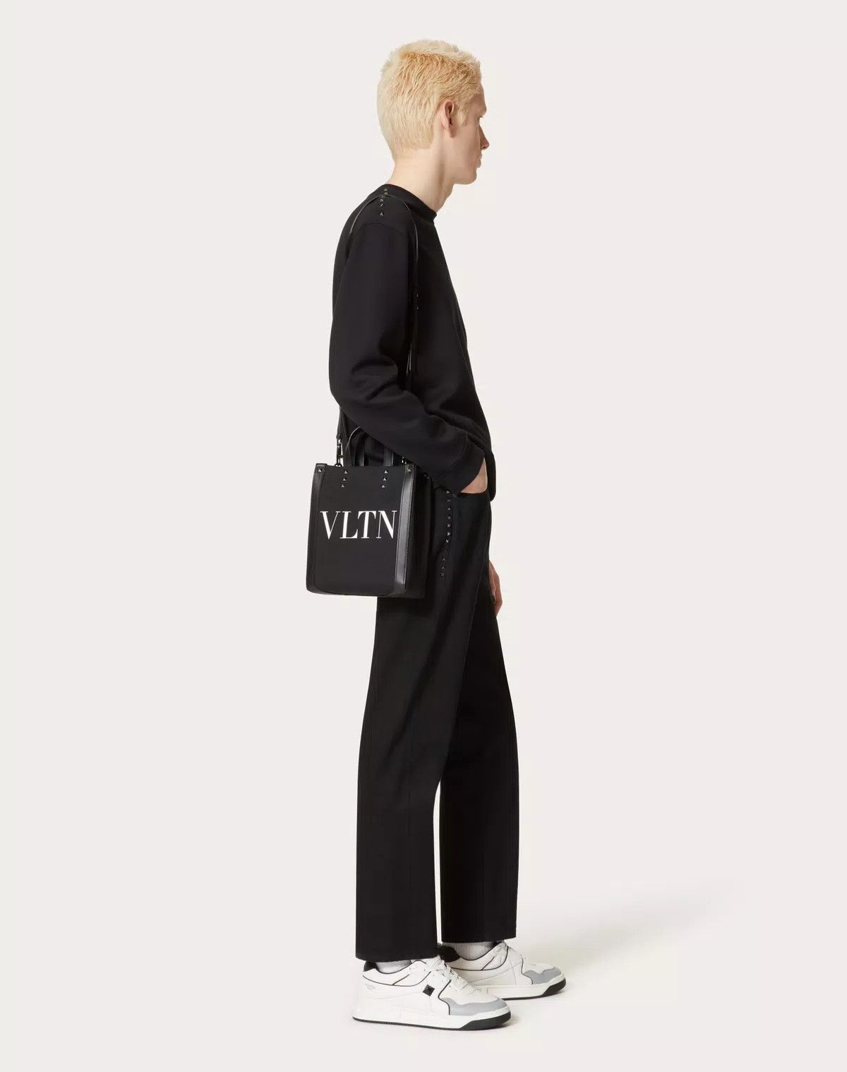 Valentino oc11z0725 Size: OS/ Ecolab Mini Canvas Shopper in Black Size ONE SIZE - 8 Thumbnail