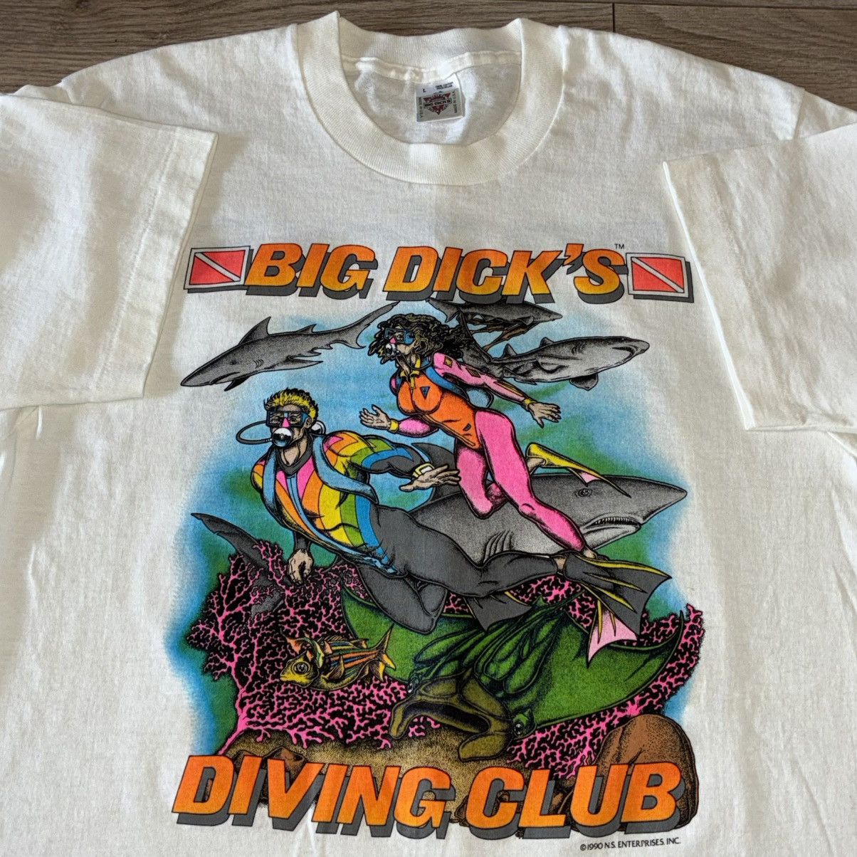 Fruit Of The Loom Big Dick’s Diving Club tee Size US L / EU 52-54 / 3 - 1 Thumbnail