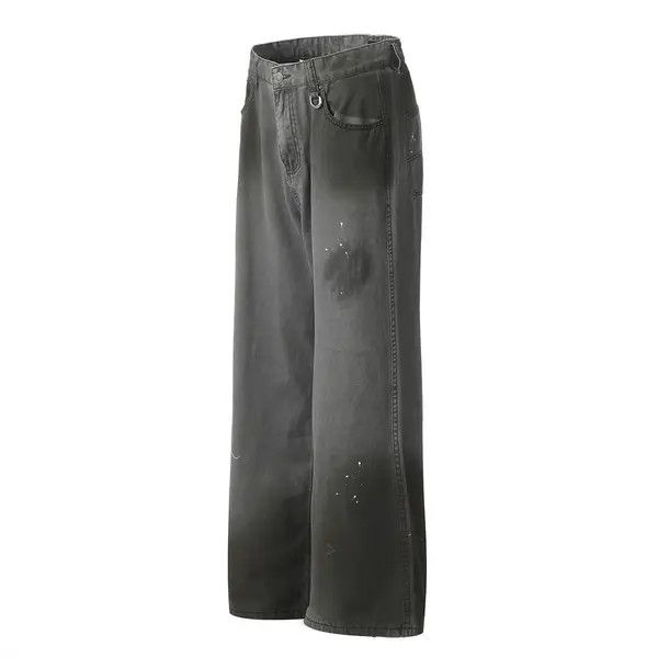 Japanese Brand Eno Distressed punk washed gradient loose straight jeans Size US 32 / EU 48 - 2 Thumbnail