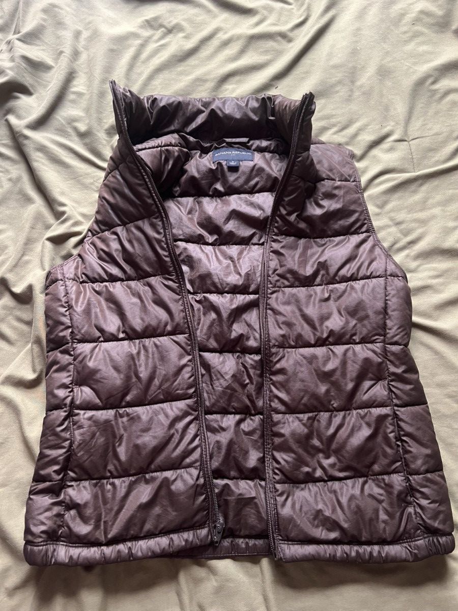 Banana Republic Brown Puffer Vest Size S / US 4 / IT 40 - 1 Thumbnail