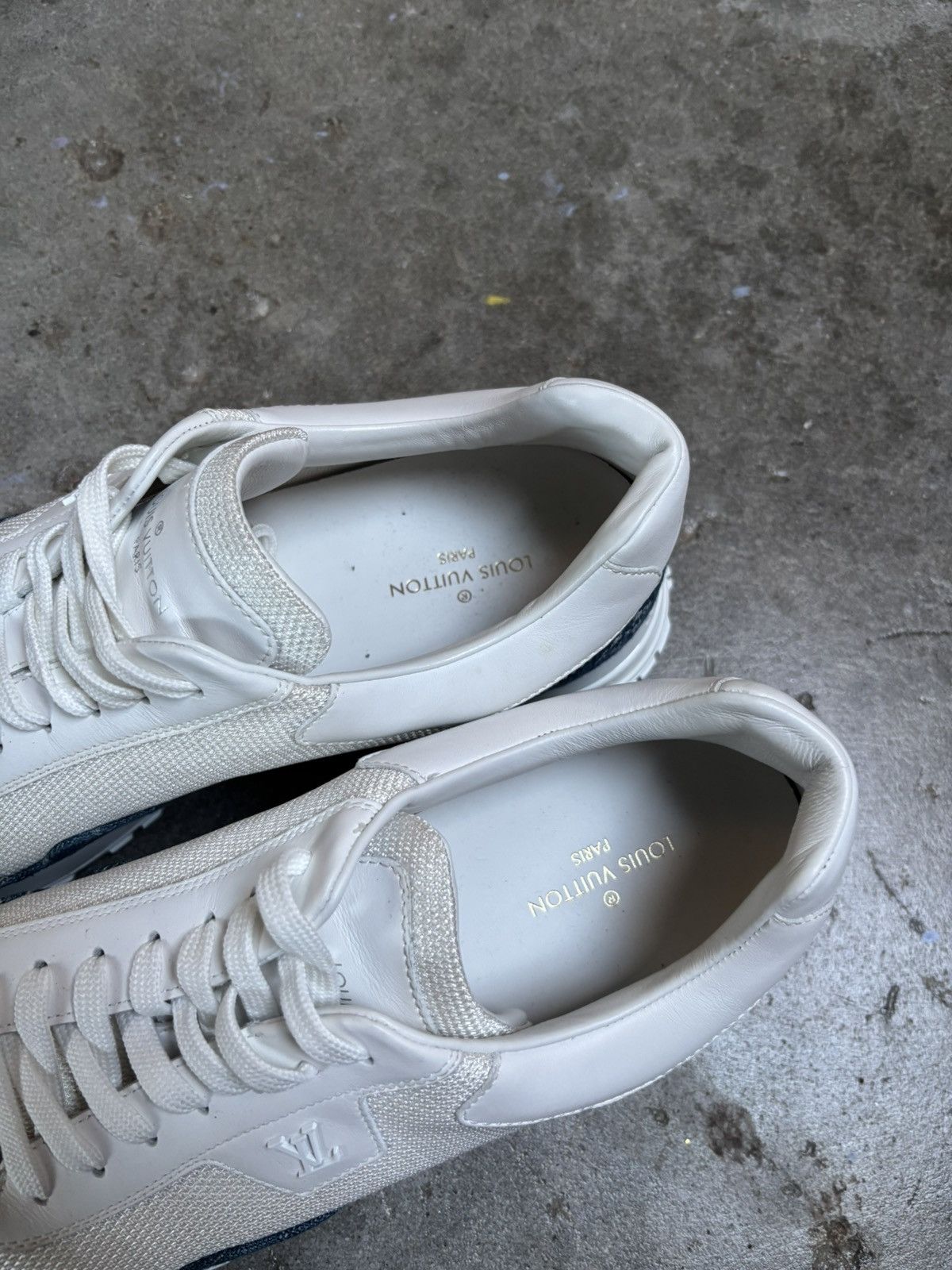 Louis Vuitton Louis Vuitton Run Away Sneaker Shoe Denim White Blue Size US 12 / EU 45 - 4 Thumbnail