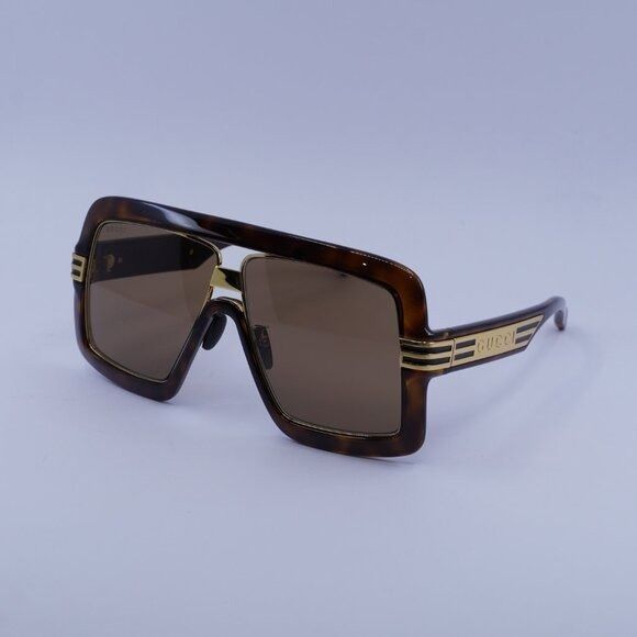 Gucci Gucci GG0900S 002 Sunglasses Havana Aviator Frame, Brown Size ONE SIZE - 1 Thumbnail