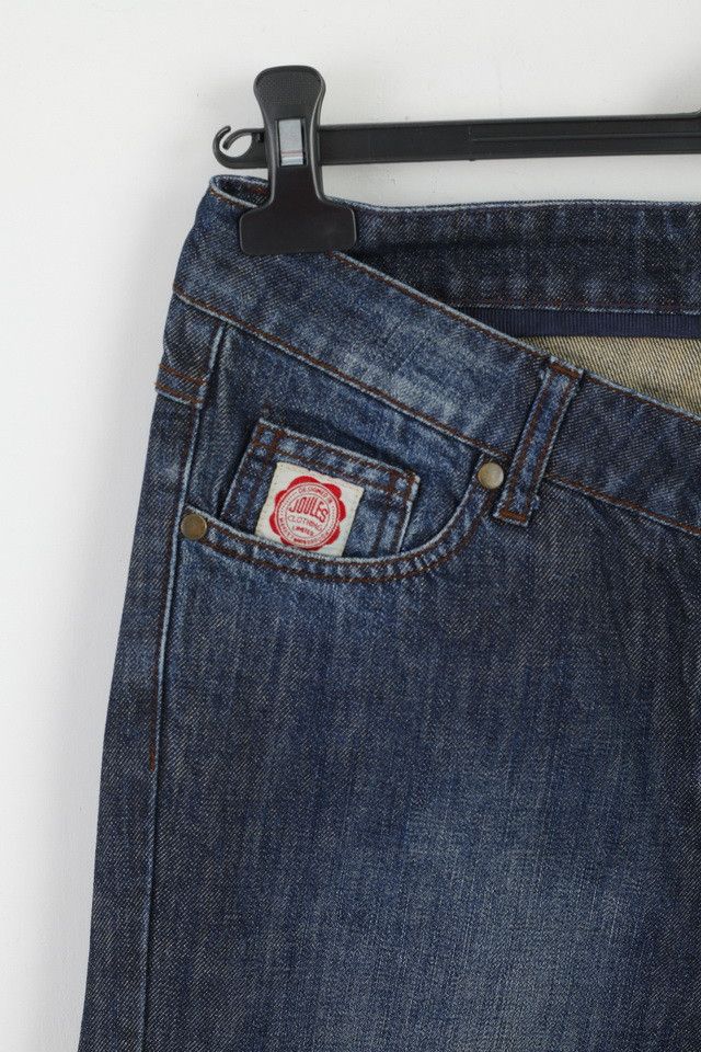 Vintage Joules Womens 14 L Jeans Trousers Navy Denim 2813 Size 32" / US 10 / IT 46 - 2 Thumbnail