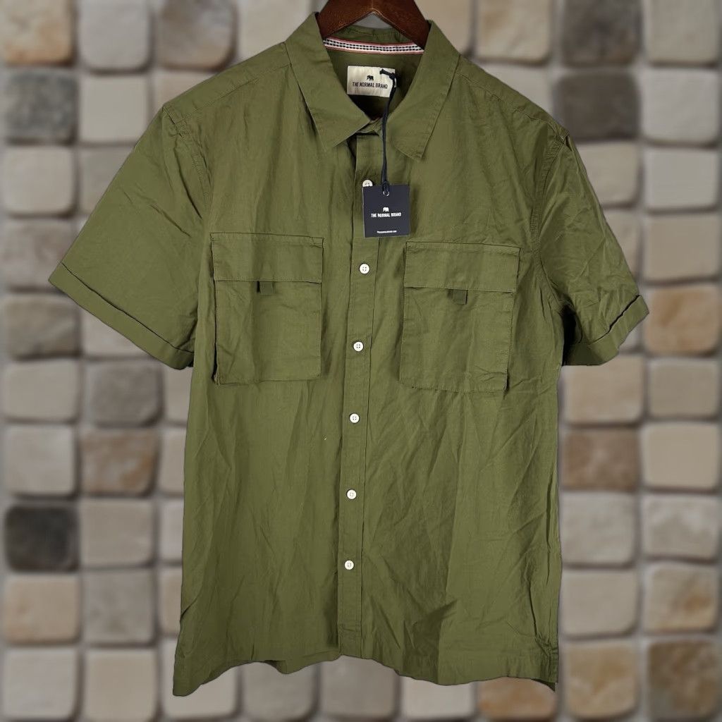 Needles NWT The Normal Brand Expedition Shirt Pine Needle Green Short Sleeve Size Large Size US L / EU 52-54 / 3 - 1 Thumbnail