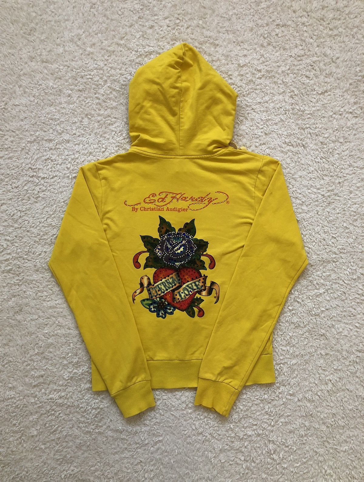 Hoodie Ed Hardy By Christian Audiger Y2K Vintage Zipped