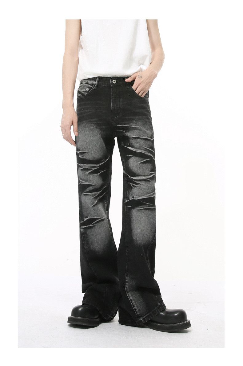 Japanese Brand × Jean Vintage Washed Heavy Loose Bootcut Jeans Size US 32 / EU 48 - 3 Thumbnail