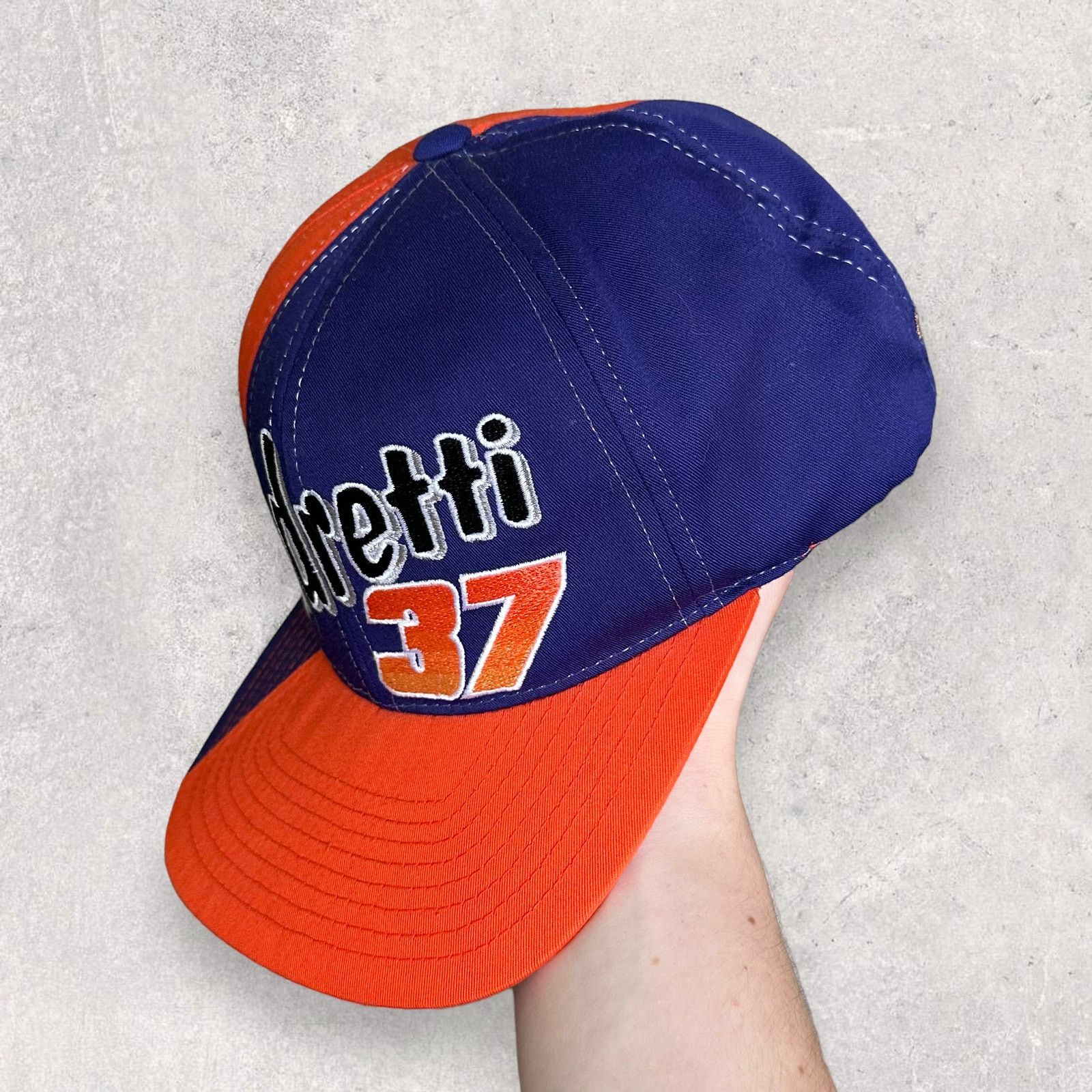 NASCAR Vintage 90s John Andretti Nascar Snapback Hat OSFA Purple Size ONE SIZE - 3 Thumbnail