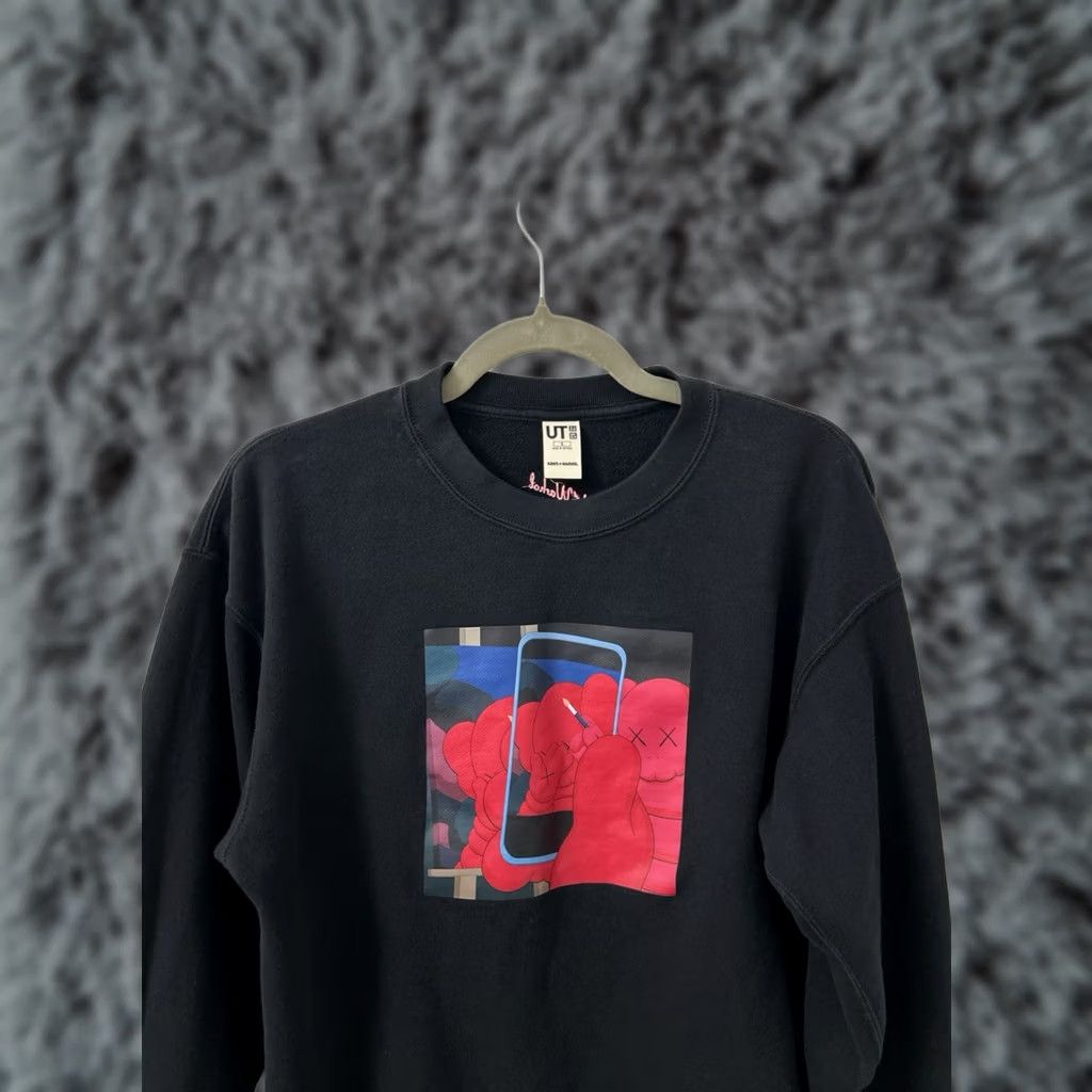 Uniqlo Uniqlo Sweatshirt KAWS x Andy Warhol Crewneck Mens Small Black Pullover Long Sleeve Graphic Print Size US S / EU 44-46 / 1 - 1 Thumbnail