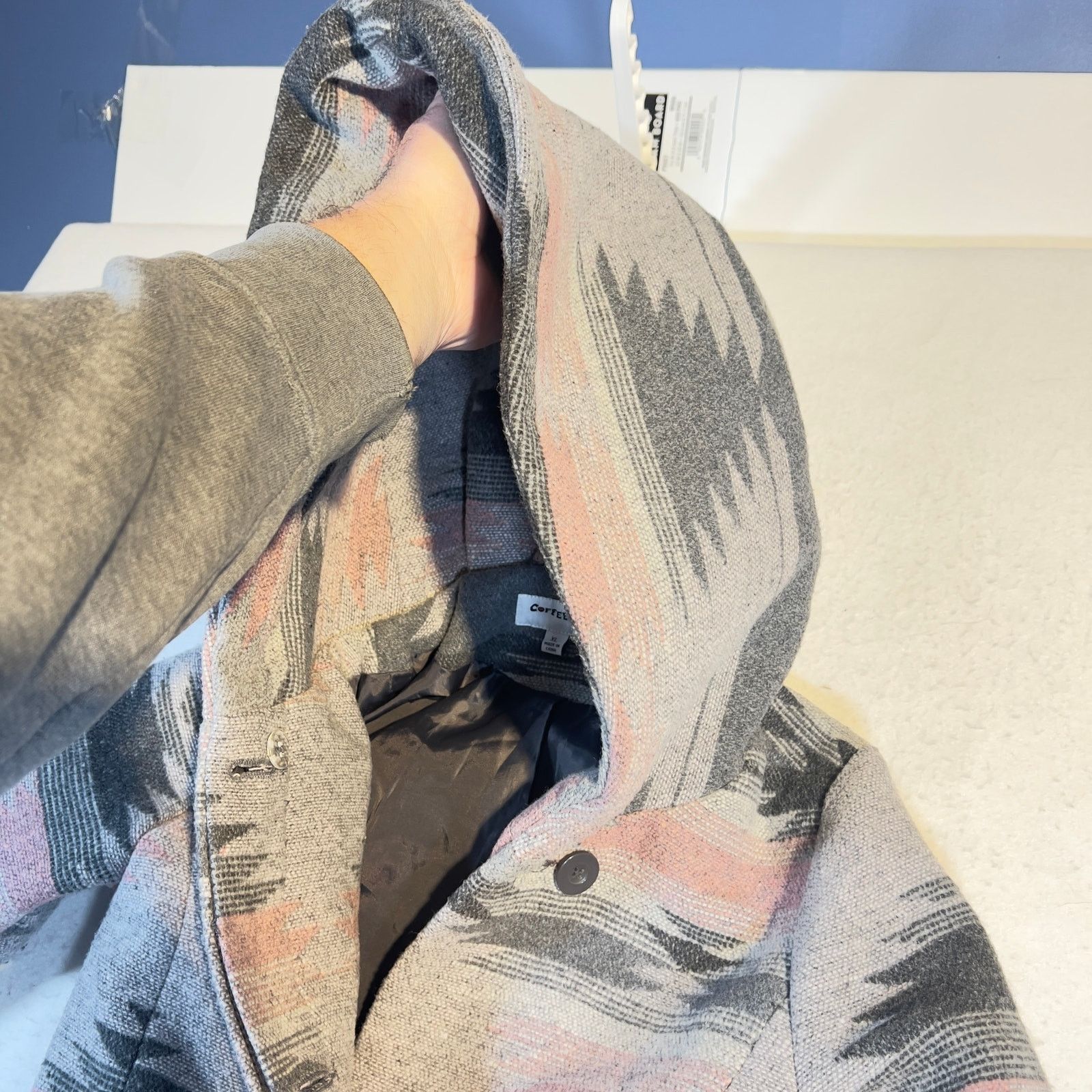 Other Coffee Shop Kids Mid Length Coat Girl XL Belted DEEEP Hood Size XL / US 12-14 / IT 48-50 - 6 Thumbnail