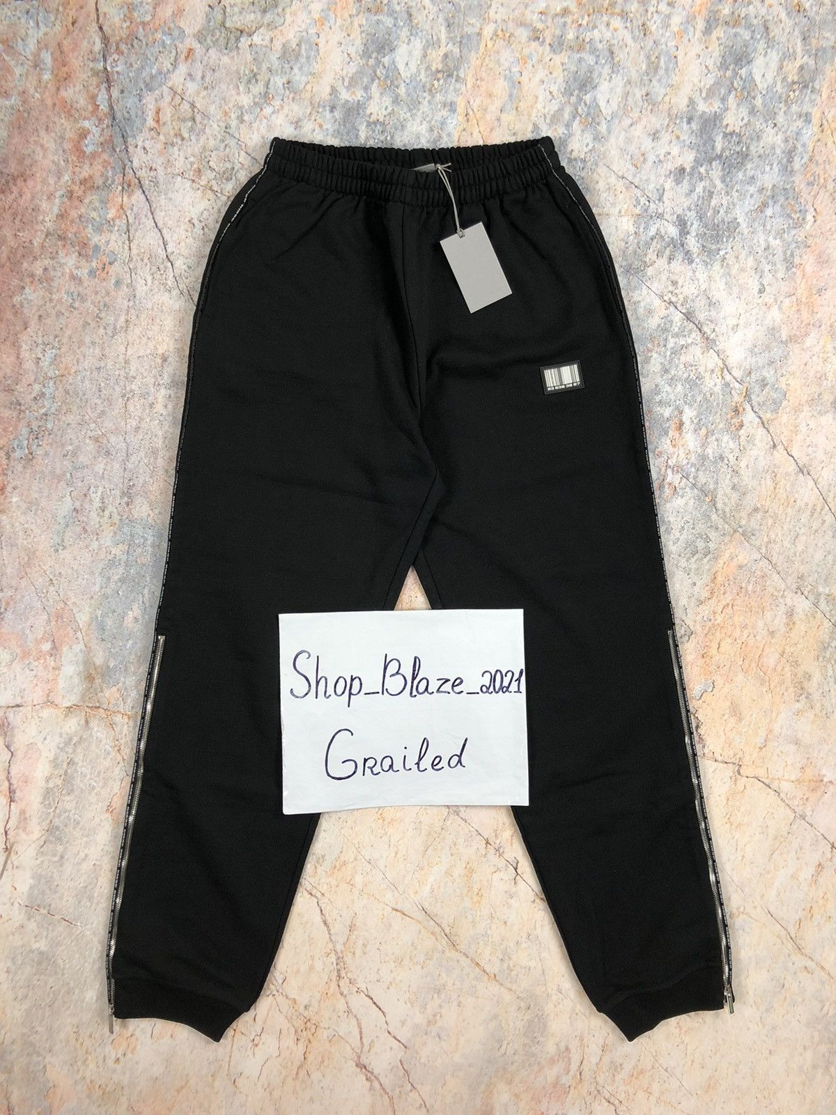VTMNTS VTMNTS barcode zip casual new sweatpants pants RRP1280$ Size US 33 - 2 Thumbnail