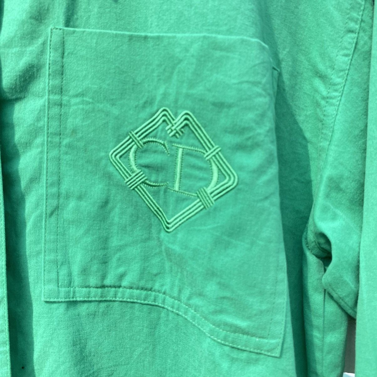 Dior Christian Dior Green Pocket Shirt Size M / US 6-8 / IT 42-44 - 12 Thumbnail