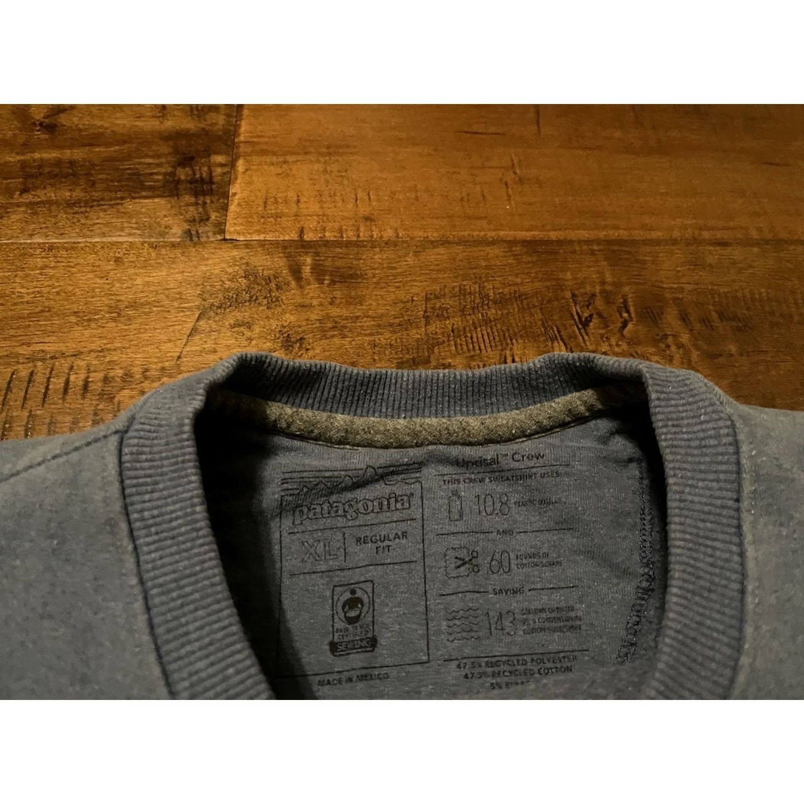 Patagonia Patagonia Hoodie Crew Neck XLarge Men Light Blue P-6 Label Uprisal Sweatshirt 39543 Pullover Regular Fit Size US XL / EU 56 / 4 - 4 Thumbnail