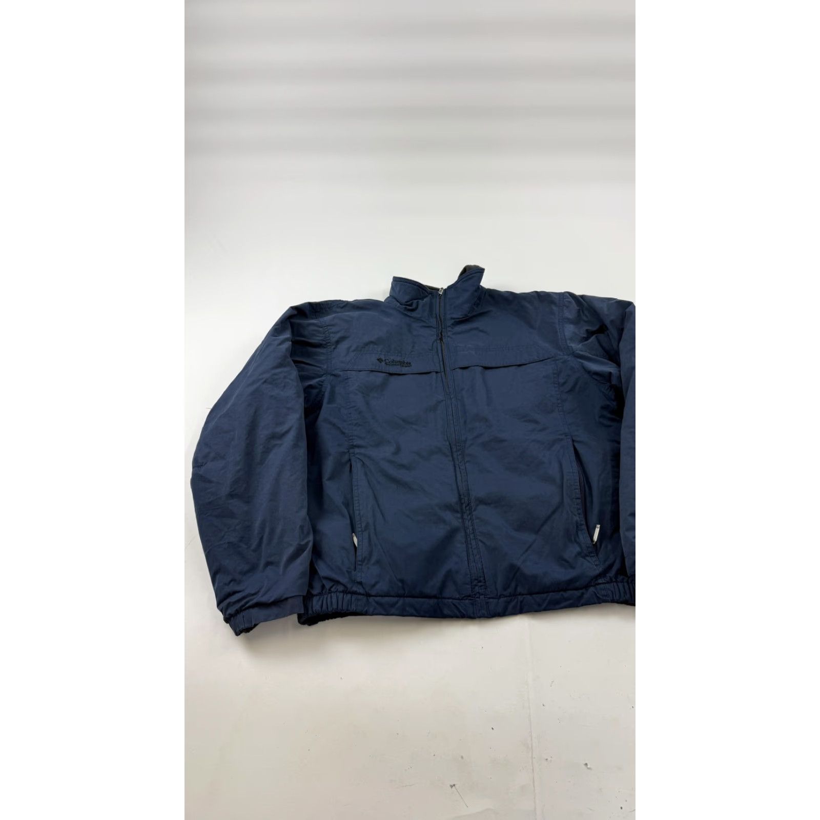 Vintage Columbia Jacket Mens M Blue Windbreaker Full Zip Insulated Fleece Lined Casual Fall Winter Size US M / EU 48-50 / 2 - 2 Thumbnail
