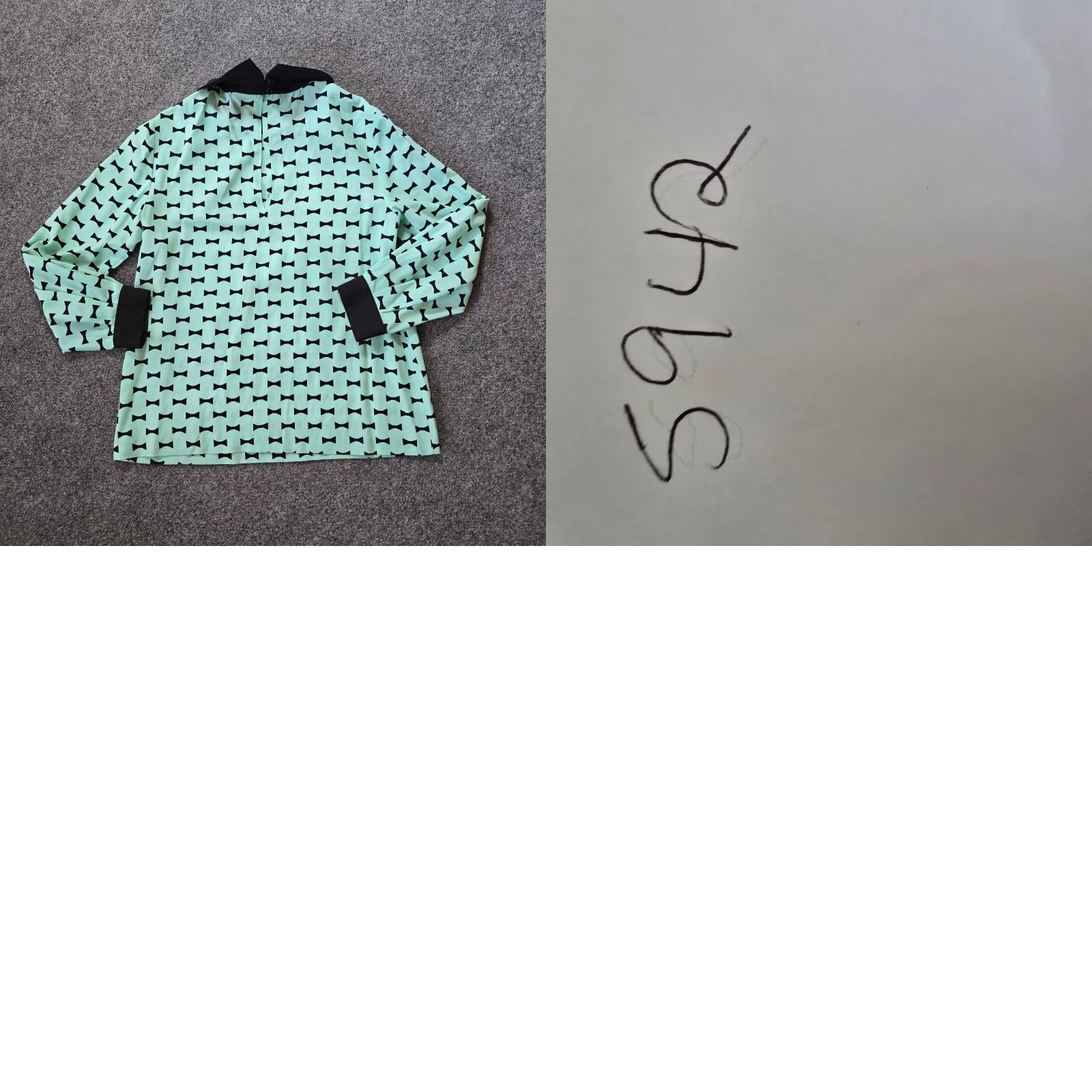 Vintage kate spade new york Blouse Womens Size 2 Silk Collared Bow Green Black Preppy Pin Up Casual Office Size XS / US 0-2 / IT 36-38 - 8 Thumbnail