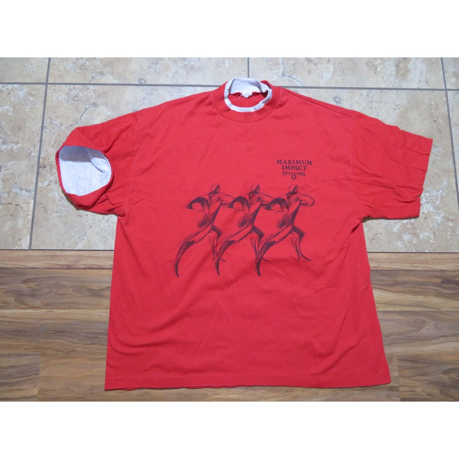 Spalding Spalding T-Shirt, Maximum Impact Runners, Red Sz XL 1990s Size US XL / EU 56 / 4 - 1 Thumbnail