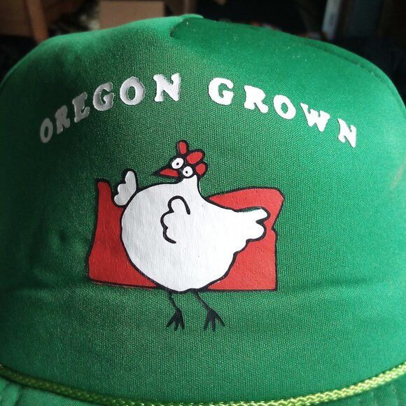 Other DS Vintage Oregon Grown Chicken Rope Snap Trucker Hat Cap Size ONE SIZE - 2 Thumbnail