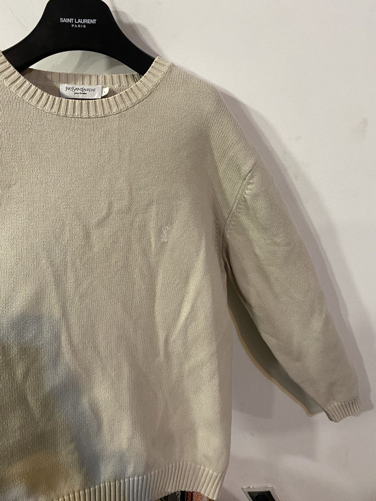 Yves Saint Laurent Beige YSL Sweater Knit Size US L / EU 52-54 / 3 - 10 Thumbnail