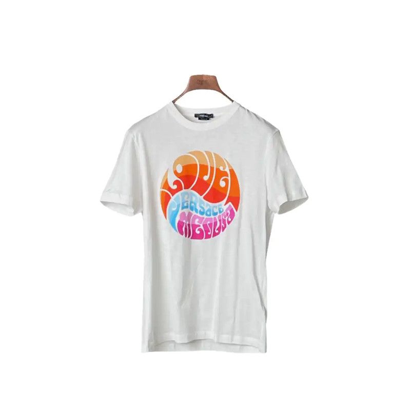 Versace Versace Summer White Logo Cotton T-shirt 0089 Size US S / EU 44-46 / 1 - 1 Thumbnail