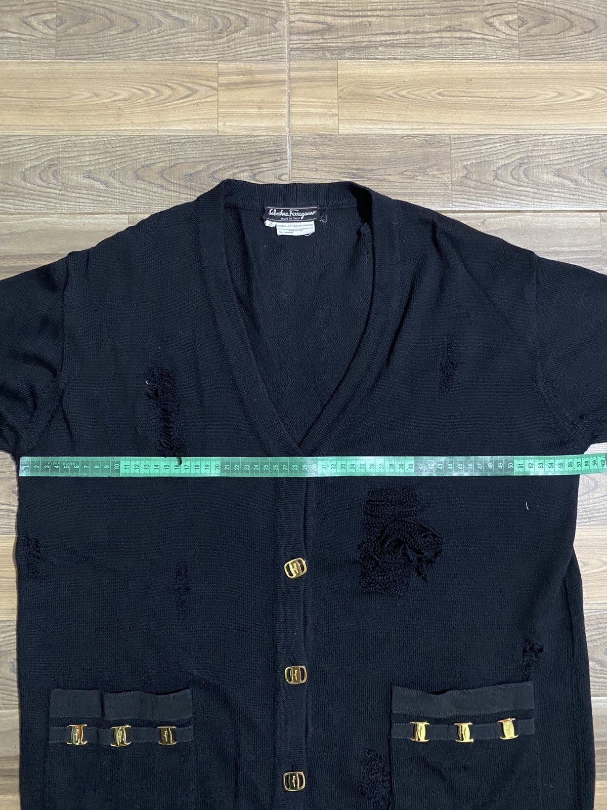Designer × Salvatore Ferragamo × Vintage SALVATORE FERRAGAMO CARDIGAN DISTRESSED Size S / US 4 / IT 40 - 12 Thumbnail