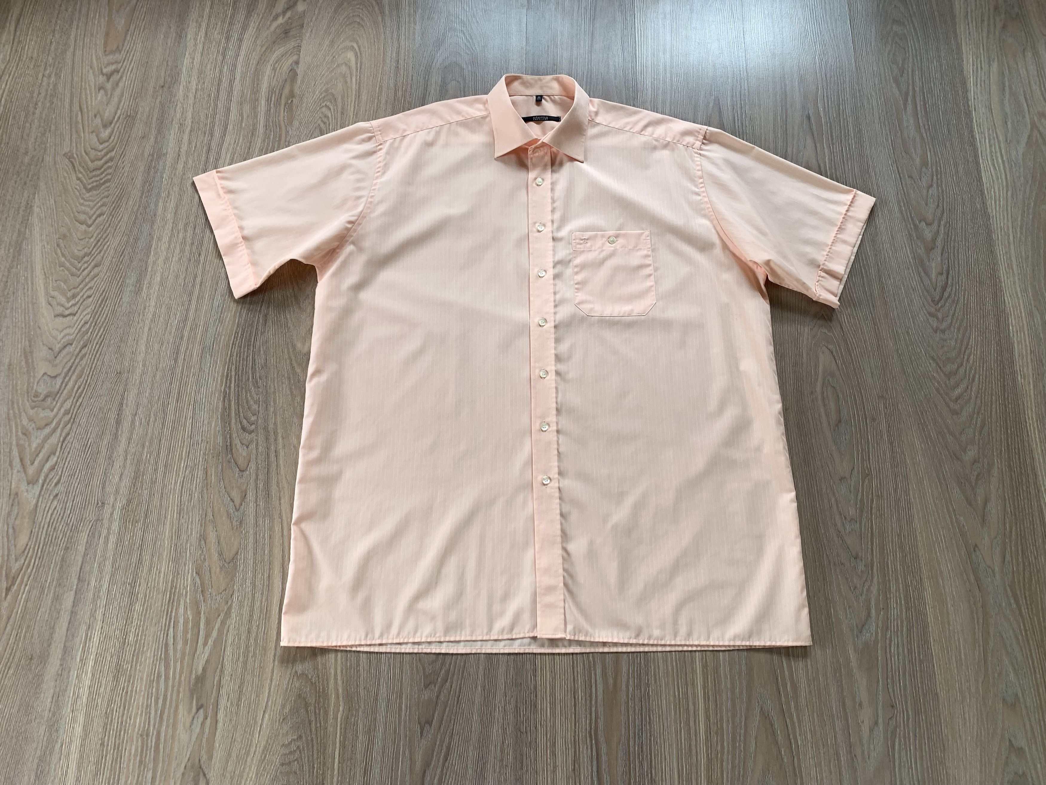 Other Eterna Excellent Mens Peach Short Sleeve Pocket Shirt Size US XL / EU 56 / 4 - 1 Thumbnail